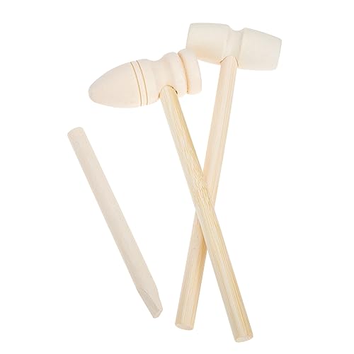 BESTonZON 9St Kleiner Hammer Werkzeug für Kinder kinderwerkzeug Kinder bastelset bastelsets für Kinder Kostüm für Kinder Kinderspielzeug Hammerspielzeug aus Holz Holzschlägel für Kinder von BESTonZON