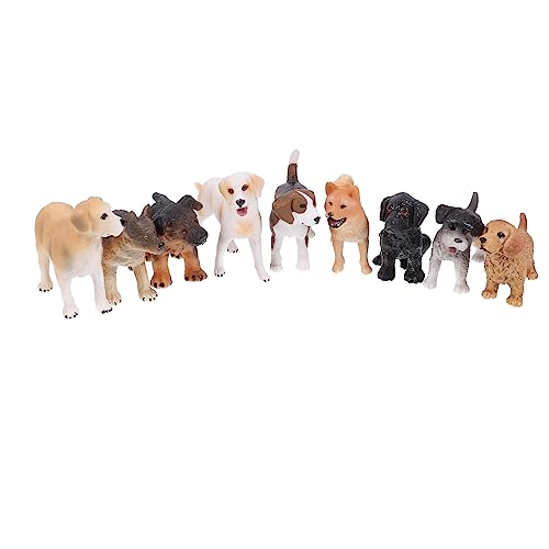 BESTonZON 9St Welpenmodell Hund Jumbotiere für Kleinkinder heiser Animal Figures wohnungseinrichtung wohnraumdeko Tierfigur kucheltier knorrtoys Modell Tiermodell-Schmuck PVC von BESTonZON