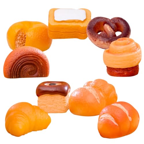 BESTonZON 9st Mikro-landschaftsbrot Mini-Dessert-Modell Gefälschter Dessertkuchen Mini- Food-Requisiten-dekor Miniatur Vorgetäuschter Kuchen Mini- -küchenzubehör Mini-Kuchen Harz von BESTonZON