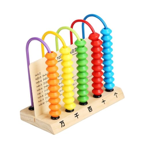 BESTonZON Abakus Spielzeug Für Kinder Kinderspielzeug Entwicklungsspielzeug Werkzeugspielzeug Perlen Berechnen Gehirnspielzeug Montessori Mathe-Spielzeug Puzzle-Spielzeug Hölzern von BESTonZON