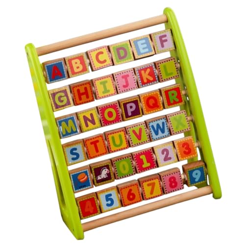 BESTonZON Alphanumerisches Regal Kinderspielzeug Kinderspielzeug Desktop Alphabet Spielzeug Zahlen Lerntafel Früherziehungsspielzeug Früherziehungstafel Multifunktions Alphabettafel von BESTonZON