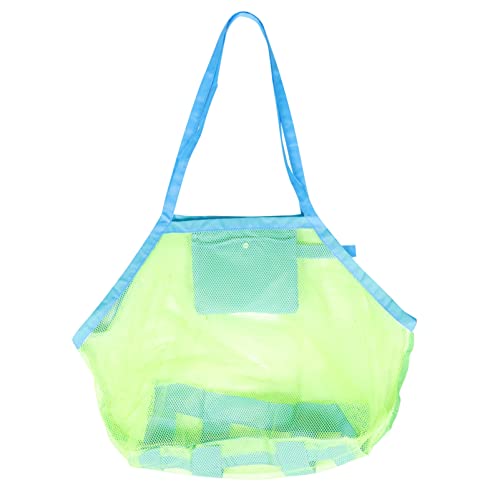 BESTonZON Aufbewahrungstasche für Spielzeug Mesh-Strandtaschen Spielzeug für Babys Strandtasche Kinder Outdoor Tasche netzsack Netztasche für Kinder tragbare Strandtasche Nylon Light Green von BESTonZON