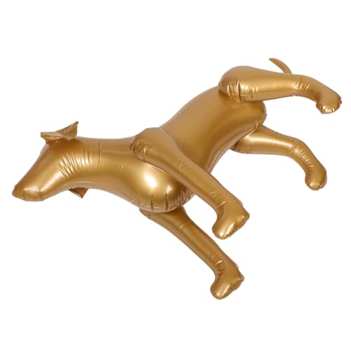 BESTonZON Aufblasbare Hundeschaufensterpuppe Haustier Hundepools Für Große Hunde Lebensechte Tierfigur Hundebad Hündchen Hundespielzeug Planschbecken Welpenspielzeug Quietschend Golden Pvc von BESTonZON