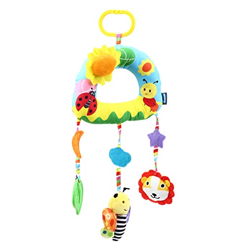 BESTonZON Aufhänger für Babyautos lernspielzeug babybett Wind Chime - Developmental Toys Kinderspielzeug 0-6 Monate hängende Babyspielzeuge Tuch Yellow von BESTonZON