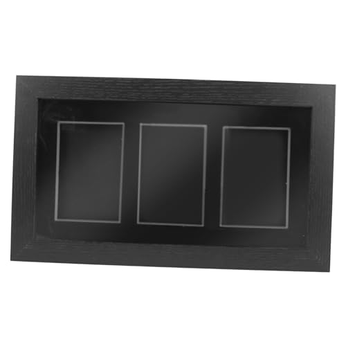 BESTonZON Ausstellungsstand kartenhalter kartenständer Platzsparender Displayrahmen kartenaufbewahrung Sammelkarten-Präsentationsrahmen Kartenrahmen-Display für die Wand Faserplatte Black von BESTonZON