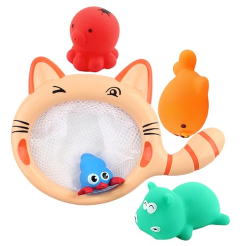 BESTonZON Set Badewannenspielzeug Badespielzeug Set Mit 4 Tierfiguren Lustige Badewannen Spielzeuge Für Wasser Für Kreative Wasserspiele Beim Ideal Für Dusche Und Badewanne Schwimmspielzeug Kinder von BESTonZON