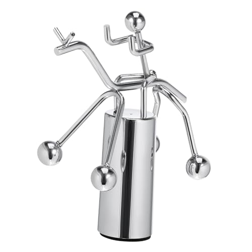 BESTonZON Balance Ball Schwingspielzeug aus Metall Kinetisches Desktop Ornament Physikalisches Balancespiel für Büro Wohnzimmer und Stressabbau Dekoratives Metall kunstobjekt BESTonZON Balance Ball Schwingspielzeug aus Metall Kinetisches Desktop Ornament Physikalisches Balancespiel für Büro Wohnzimmer und Stressabbau Dekoratives Metall kunstobjekt von BESTonZON