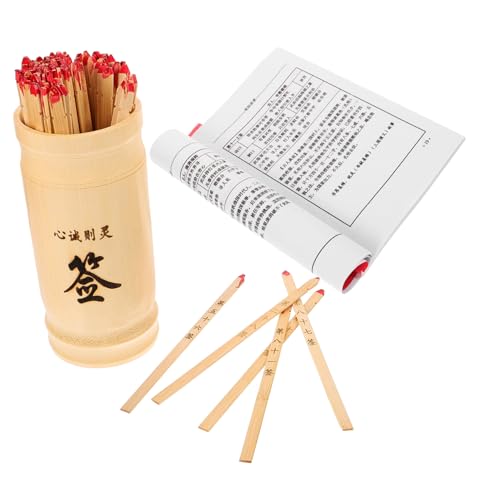 BESTonZON Buddhistische Glücksstäbe Aus Bambus Lottopf-wahrsagerequisit Mit Eimer Und Buch Für Wahrsagespiele Und Chinesische Neujahrsspiele BESTonZON Buddhistische Glücksstäbe Aus Bambus Lottopf-wahrsagerequisit Mit Eimer Und Buch Für Wahrsagespiele Und Chinesische Neujahrsspiele von BESTonZON