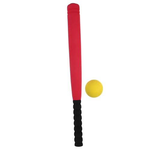 BESTonZON Baseball Schaumstoffbälle Für Kinder Fledermäuse Schläger Sportspielzeug Für Kleinkinder Spielset Kleinkindspielzeug Rot von BESTonZON