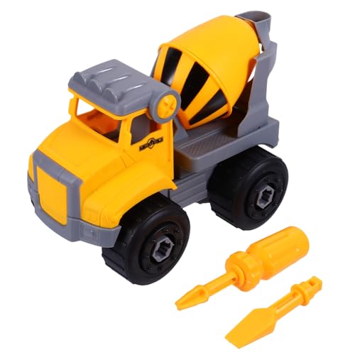 BESTonZON Baufahrzeug Spielzeug Spielsets Für Spielzeugfahrzeuge Strandspielzeug Technisches Fahrzeugspielzeug BAU Spielzeugauto Lernspielzeug Für Kinder Jungen Lastwagen Abs Yellow von BESTonZON