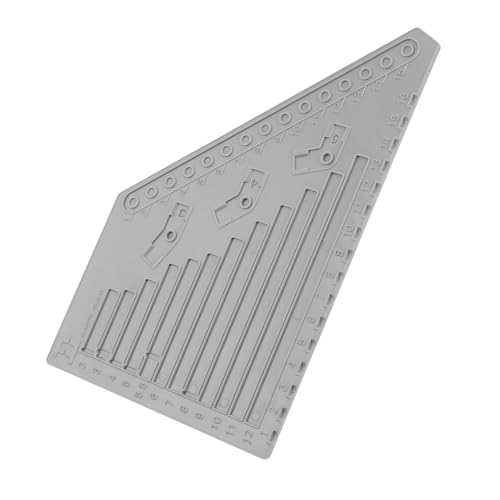 BESTonZON Baustein Messlineal Multifunktionales Lineal Messwerkzeug Kunststoff Messbrett Werkzeug Multifunktionales Messlineal Maßstabslineale Präzisionslineale Lineal Werkzeug Grau von BESTonZON