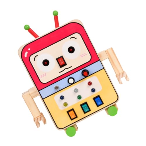 BESTonZON Pädagogisches Jungen und Mädchen Spielzeug Busy Board Roboter Holz Lernspielzeug für Kleinkinder von BESTonZON