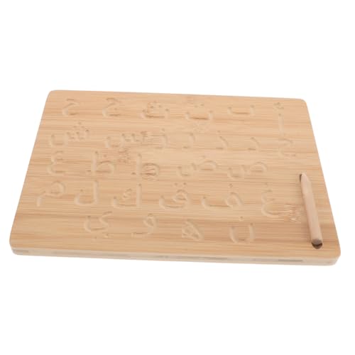 BESTonZON Braille-schreibtafel Für Die Frühe Bildung Schrägtafel Zum Schreiben Trocken Abwischbare Tafeln Schreibtafel Für Kinder Mathe-manipulativ-Kindergarten Planke Khaki Bambus von BESTonZON