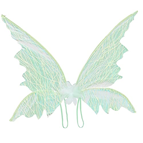 BESTonZON Bunte Flügel bronzieren feeflügeln Kinderkleider kinderkostüme kinderkleidung Wings Costume Kostüm für Kinder Kostüm Flügel Feenflügel für Mädchen Feen-Partyzubehör Garn Green von BESTonZON