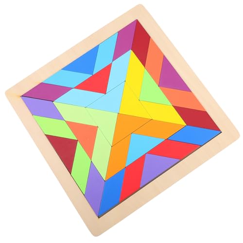 BESTonZON Bunte Holzbausteine Puzzle Lernspielzeug mit Geometrischen Formen Hand Auge koordination und Räumlichem Denken Pädagogisch Geeignet für Vorschulkinder BESTonZON Bunte Holzbausteine Puzzle Lernspielzeug mit Geometrischen Formen Hand Auge koordination und Räumlichem Denken Pädagogisch Geeignet für Vorschulkinder von BESTonZON