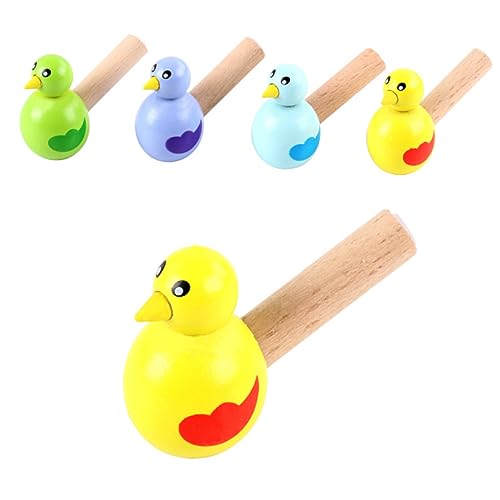 BESTonZON Holz-cartoon-vogelpfeife Buntes Kreatives Spielzeug Für Babys Kinder Und Jungen Zufällige Farbe von BESTonZON