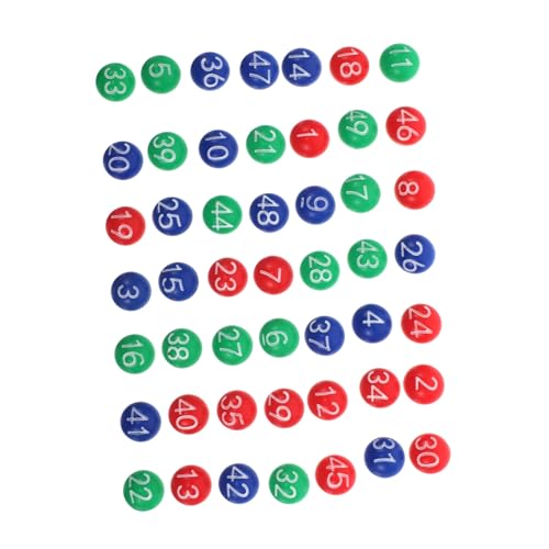 BESTonZON Bunte Plastikkugeln für Bingo Nummerierte Preis bälle Ersatzbälle für Bingo Spiel Nacht Karneval Zubehör BESTonZON Bunte Plastikkugeln für Bingo Nummerierte Preis bälle Ersatzbälle für Bingo Spiel Nacht Karneval Zubehör von BESTonZON