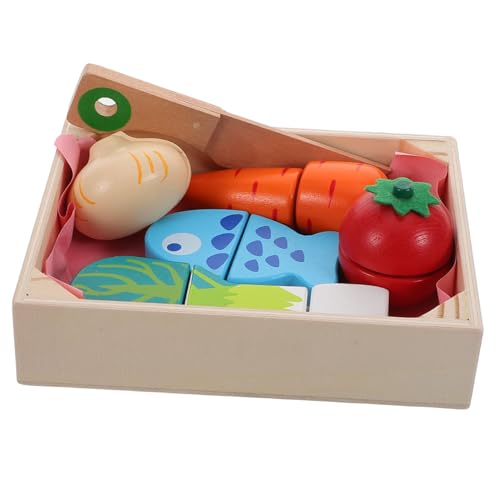 BESTonZON Buntes Holzspielzeug Obst und Gemüse mit Aufbewahrungsbox Pädagogisches Rollenspiel Küchenzubehör für Schneidespielzeug für Jungen und Mädchen Lernspielzeug für Kleinkinder BESTonZON Buntes Holzspielzeug Obst und Gemüse mit Aufbewahrungsbox Pädagogisches Rollenspiel Küchenzubehör für Schneidespielzeug für Jungen und Mädchen Lernspielzeug für Kleinkinder von BESTonZON