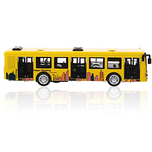 BESTonZON Busmodell kinderfahrzeug kinderauto Fahrzeuge Educational Toys car for car Spielzeugautos für zurückziehen Geburtstagsgeschenk für Jungen Legierung Yellow von BESTonZON