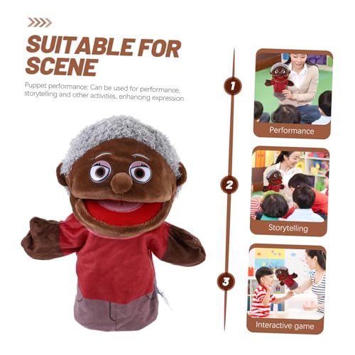 BESTonZON Cartoon Handpuppe Großmutter Plüsch Handspielzeug für Familienrolle Storytelling Handpuppe Weiches DIY zur Sprachförderung Motoriktraining BESTonZON Cartoon Handpuppe Großmutter Plüsch Handspielzeug für Familienrolle Storytelling Handpuppe Weiches DIY zur Sprachförderung Motoriktraining von BESTonZON
