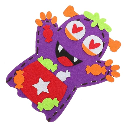 BESTonZON Cartoon Handpuppe Puppen Für Halloween Handpuppen Handpuppe Süße Halloween-handpuppe Interaktives Cartoon- DIY-Material Nicht Gewebt Violett von BESTonZON