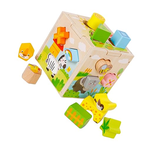 BESTonZON Cartoon-Intelligenz Box Lernspielzeug Für Kinder Passender Block Puzzle-Spielzeug Kindergeschenk Passendes Spielzeug Interessantes Spielzeug Kinderspielzeug Baustein Green Hölzern von BESTonZON