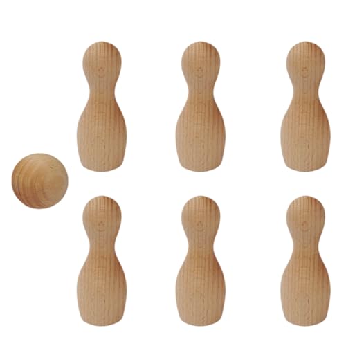 BESTonZON DIY Bowling Spielset aus Buchenholz Ball Indoor Outdoor für Jungen und Mädchen Fördert Hand Augen koordination und Kreativität Unbemalt zum Bemalen BESTonZON DIY Bowling Spielset aus Buchenholz Ball Indoor Outdoor für Jungen und Mädchen Fördert Hand Augen koordination und Kreativität Unbemalt zum Bemalen von BESTonZON