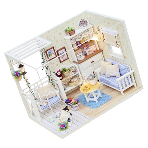 BESTonZON DIY Miniatur Haus Bausatz Mini Apartment Modell zum Selberbauen Kreatives Holz Puppenhaus für Familien Gemeinsames Basteln BESTonZON DIY Miniatur Haus Bausatz Mini Apartment Modell zum Selberbauen Kreatives Holz Puppenhaus für Familien Gemeinsames Basteln von BESTonZON