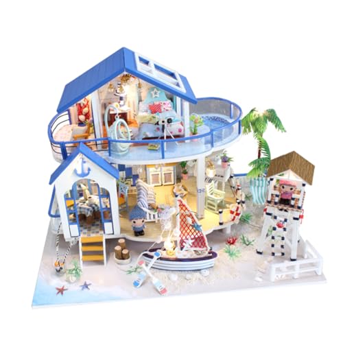 BESTonZON DIY Miniatur Modell Bausatz Kreatives Handwerksprojekt Im Maritimen Stil 1 Set Mit öbeln Perfekt Für Und Erwachsene Zur Individuellen Gestaltung Und Kreativen Entfaltung von BESTonZON