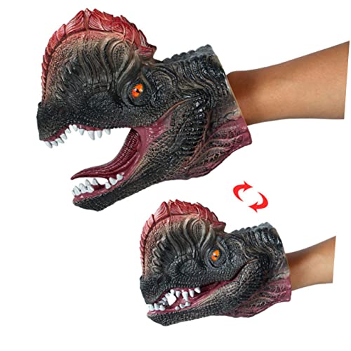 BESTonZON Dinosaurier Handpuppen Handschuhe Tyrannosaurus Kopf Puppen Für Realistisches Dino Kostü Zubehör Für Kreative Rollenspiele Und von BESTonZON