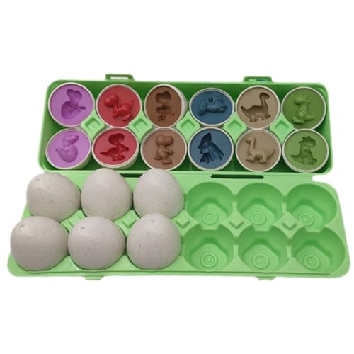 BESTonZON Dinosaurier Matching Eier für Kleinkinder Pädagogisches Lernspielzeug mit Farbiger Form und Dinosaurier Erkennung Sicherer Kunststoff Fördert Feinmotorik und Kognitive Entwicklung BESTonZON Dinosaurier Matching Eier für Kleinkinder Pädagogisches Lernspielzeug mit Farbiger Form und Dinosaurier Erkennung Sicherer Kunststoff Fördert Feinmotorik und Kognitive Entwicklung von BESTonZON