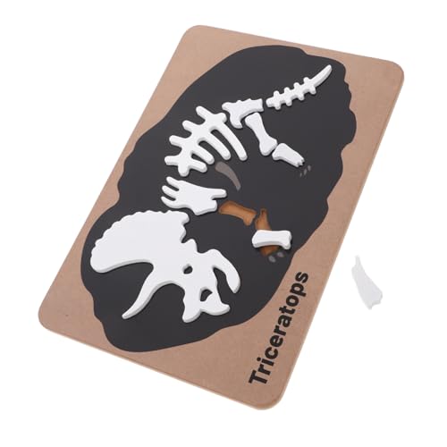 BESTonZON Dinosaurier-fossilien-Puzzle Dinosaurier-Ei Dinosaurierstatue Skelett-Puzzle Für Puzzlematte Knochen Puzzlekleber Kleinkind Rätsel Interaktives Kinderpuzzle Ahorn von BESTonZON