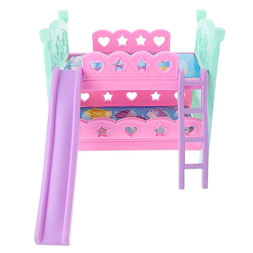 BESTonZON Doll Etagenbett Für Miniatur Puppenhaus öbel Zubehör Bunk Bed Prop Für Kreatives Und Rollenspiele Im Kinderzimmer von BESTonZON