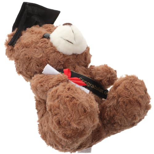 BESTonZON Dr. Bärenpuppe überraschungstüte Regal plushible snugible Abschlussmütze Stuffed Soft Toys Abschlusstier Bär Abschlussplüschbärengeschenke Abschluss Stoffbär PP Baumwolle von BESTonZON