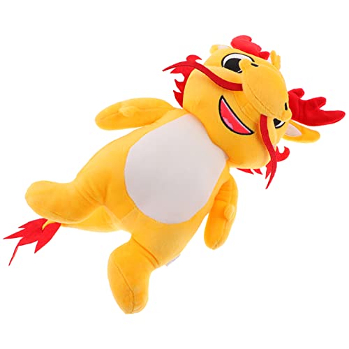 BESTonZON Drachen Plüschtier Kawaii Kuscheltiere Drachen-Kuscheltiere Drachenpuppe Spielzeug für Kinder kinderspielzeug Ausgestopfter Drache für Kinder Drache Stofftier PP Baumwolle Yellow von BESTonZON