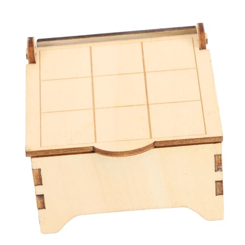 BESTonZON Dreifaches Toe Puzzlespiel Für Kinder Lernspiel Spielzeug Brettspiele Puzzle-Boxen Strategie-brettspiel Lernspielzeug Für Kinder Spieltisch Tischspiele Spiel Im Freien Holz von BESTonZON