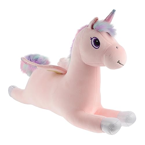 BESTonZON Einhorn-Puppe deko tierkissen Plüschspielzeug игрушки chatot Plush The gefüllte einhornpuppe Plüschpuppe Spielzeugornament Wohndekoration Daunen Baumwolle Rosa von BESTonZON