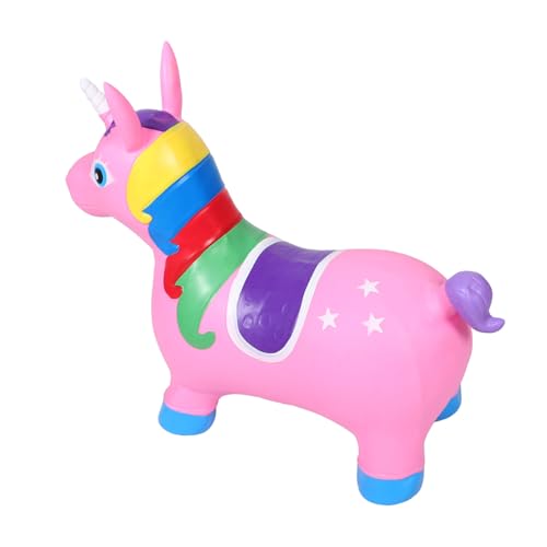 BESTonZON Einhorn Spielzeug Aufblasbares Tier-aufsitzspielzeug Känguru-Ball Für Kinder Mädchen, Die Hopper Hüpfen Lästiges Kinderspielzeug Einhorn-hüpfspielzeug Einhorn-hüpfer PVC Rosa von BESTonZON