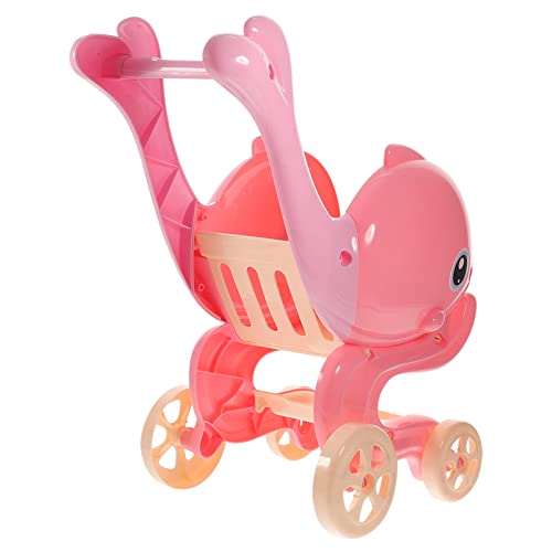 BESTonZON Einkaufswagen puppenwagen kinderspielzeug Auto - -Karren Rollenspiel- Einkaufswagen -Einkaufswagen Kinderwagen Plastik Rosa von BESTonZON