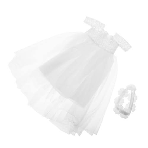 BESTonZON Elegantes Puppen Hochzeitskleid für Puppen mit Spitzen und Perlenverzierung Detailreiches Brautkleid Perfektes für Mädchen und Sammler Weiße Brautmode BESTonZON Elegantes Puppen Hochzeitskleid für Puppen mit Spitzen und Perlenverzierung Detailreiches Brautkleid Perfektes für Mädchen und Sammler Weiße Brautmode von BESTonZON