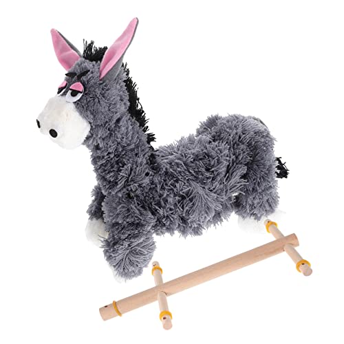 BESTonZON Esel-Marionette pupskissen marionetten Handpuppe tierische Fingerpuppe Tiere Marionette spielzeuge puppenaugen Lustige Tierfiguren zum Basteln Leistung Plüschpuppe Kiefernholz Grey von BESTonZON