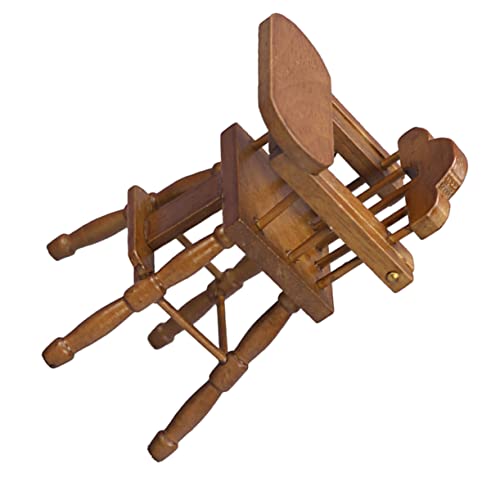 BESTonZON Esszimmerstuhl Hochstuhl sitzhocker kindersitze spielzeuge miniaturmodelle Suprise Miniatur-Hochstuhl Mini-Esszimmerstuhl für Mini hochstuhl Mini-Hochstuhl Holz von BESTonZON