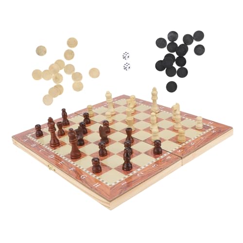 BESTonZON Faltbares Holz Schachspiel Spielbrett mit Hochwertigen Figuren für Ab Jahren mit Dame Fördert Denkvermögen Gedächtnis und Familienunterhaltung BESTonZON Faltbares Holz Schachspiel Spielbrett mit Hochwertigen Figuren für Ab Jahren mit Dame Fördert Denkvermögen Gedächtnis und Familienunterhaltung von BESTonZON