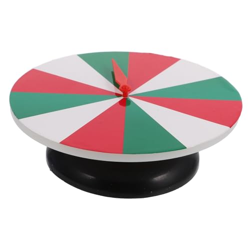 BESTonZON Farbblockrad Spielpreise Rad Spielbrett Tabletop-Roulette Belohnungsrad Drehscheibe Messe Rad Farbe Preisrad Tombola-Rad Drehteller Spielzeug Farbiger Plattenspieler Plastik von BESTonZON