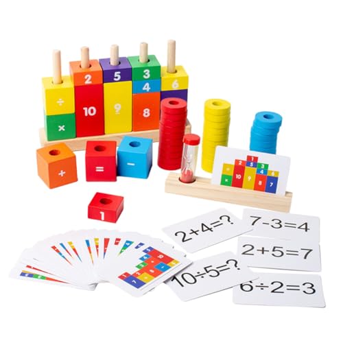 BESTonZON Farbenfrohes Lernspielzeug Holzbausteine für Jahre Mathematische Zahlenblöcke zur Kognitiver Fähigkeiten Hand Auge Koordination und Zahlenverständnis Montessori Inspiriert BESTonZON Farbenfrohes Lernspielzeug Holzbausteine für Jahre Mathematische Zahlenblöcke zur Kognitiver Fähigkeiten Hand Auge Koordination und Zahlenverständnis Montessori Inspiriert von BESTonZON