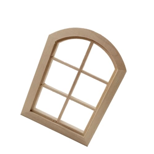 BESTonZON Fenster leer bastelzeug handwerkskunst miniaturhaus Ideas The Craft Möbelzubehör Fensterzubehör Miniaturdekoration Puppenmöbel Mini-Hausaccessoire Möbelverzierung Holz von BESTonZON