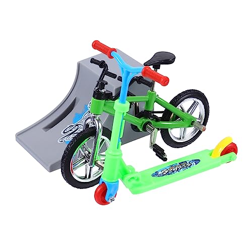 BESTonZON Finger Scooter Spielzeugset Für Faltbare Skateboard Und Fahrradspielzeuge Pädagogisches Brettspiel Für Kreative Freizeitaktivitäten Und Motorische Fähigkeiten von BESTonZON