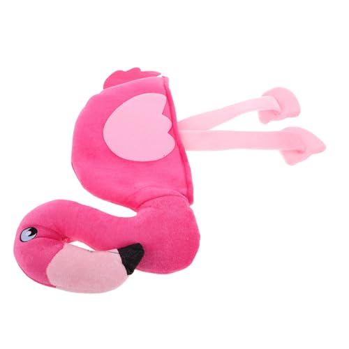 BESTonZON Flamingo Hut Lustige Feiertagshüte Partyhüte Für Den Silvesterabend Tierhut Zum Verkleiden Lustige Hüte Flamingo-partydekorationen Cartoon-tierhut Flamingo-partyhut Acryl von BESTonZON