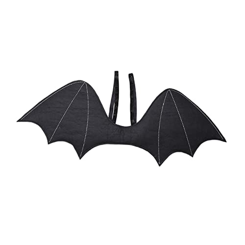 BESTonZON Fledermausflügel Fledermaus Kostüm Für Erwachsene Hundekostüm Für Erwachsene Halloween-Pyjama-Frauen Halloween-haustierflügel Halloweenkostüm Halloween-partyflügel Black Stoff von BESTonZON