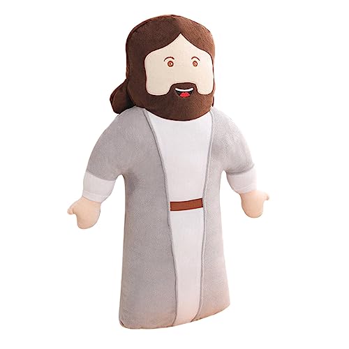 BESTonZON Gefüllte Jesus Puppe Geschmeidiger Jesus Plüsch Puppe Kreative Jesus Kissen Spielzeug Couch Bett Jesus Kissen Ornament von BESTonZON